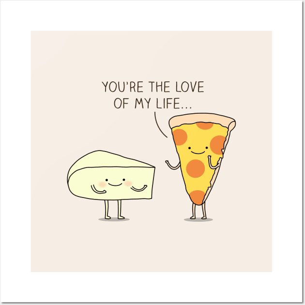 Pizza love Wall Art by milkyprint